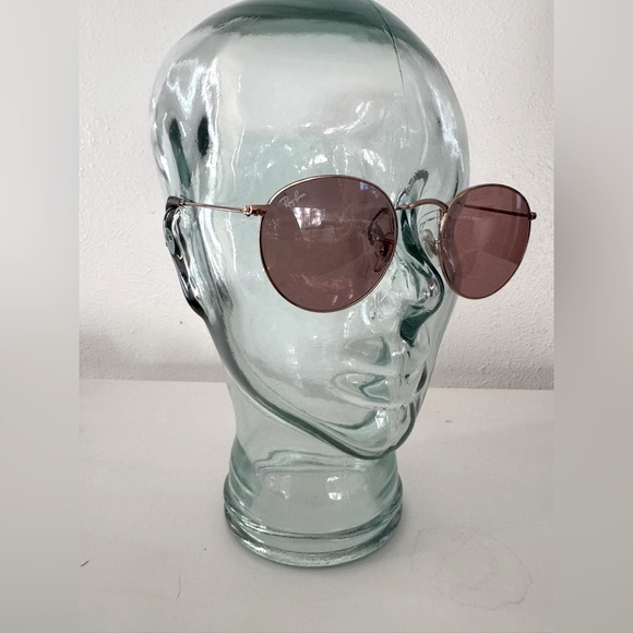 Ray-Ban RB 3447 Round Metal Sunglasses Lilac Lenses Boho Style Ray Ban Round - Picture 3 of 15